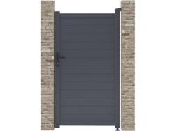 Puerta jardin aluminio ''Marc'' - 101.2 x 180.9 cm - Gris