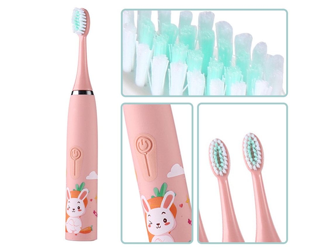 Cepillo de dientes eléctrico para niños con cabezales de cepillo