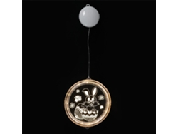 Lámpara Colgante Led De Conejito De Pascua De 16 Cm Con Ventosa, Luz Decorativa Festiva A Pilas, Decoración
