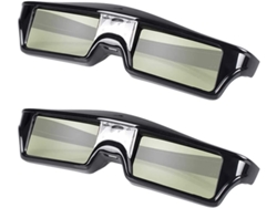 2 Pares De Gafas 3d Recargables Con Obturador Activo Para Todos Los Proyectores Dlp