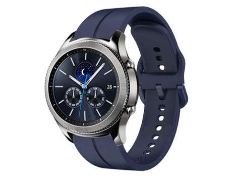 Correa de silicona para reloj inteligente Samsung Gear S3 Classic de 22 mm (azul marino)