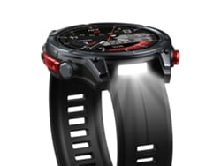 Smartwatch Zeblaze Stratos 4 Naranja, pantalla AMOLED de 1,43 pulgadas, GPS, resistencia al agua 5ATM e IP69K, con brújula y altímetro barométrico.