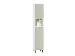 SOBUY BZR137-GR Mueble Columna De Baño Con 1 Cesto Para Ropa Sucia Verde