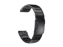 Correa de acero inoxidable para Garmin Fenix ​​3, Fenix ​​3 HR, Fenix ​​5x, Fenix ​​6x, color negro