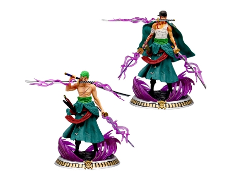 EZII Figura Anime one pease Roronoa Zoro 20 GREEN 2 IN 1 multicolor crianças presente brinquedo bonito