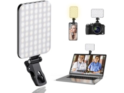 Luz Led Recargable Para Selfies Con 60 Led, 3 Modos Y Clip Portátil.