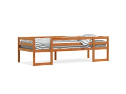 Estructura de cama infantil 75x190 cm Pino macizo marrón miel Dkd Home Decor