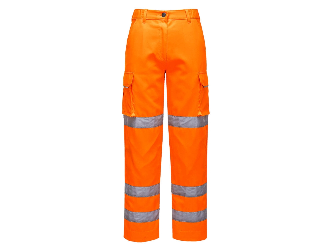 Pantalones de alta visibilidad para mujer - Calidad premium Naranja / S