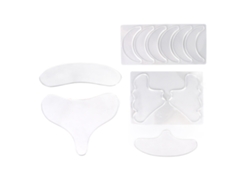 Juego de 11 parches antiarrugas de silicona reutilizables, lavables y sin sabor para rostro, ojos, cuello y pecho. Laopipfu