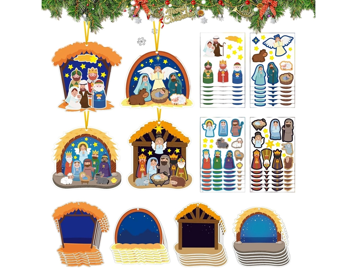 Manualidades navideñas para adultos, pegatinas colgantes 2D, adornos, celebración, familia, decoración, árboles - Creado por GOKOCO