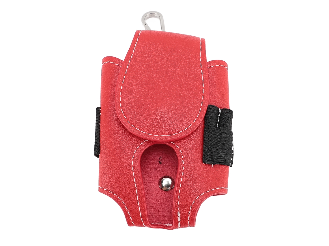 Riñonera De Piel Sintética, Resistente Al Agua, Para Pelotas De Golf, Con Amplio Espacio Y Estilo, Color Rojo.
