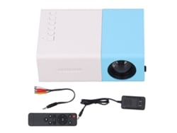 Projetor Led 1080p Hd Portátil Usb Cute Para Filmes Ao Ar Livre Com Controle Remoto Azul Branco
