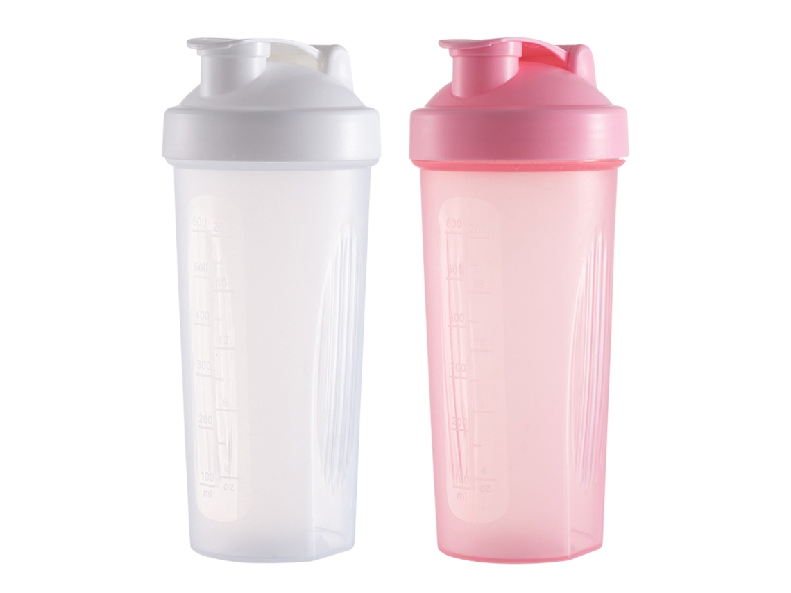 Botellas mezcladoras de proteínas, 20 oz, paquete de 2 con bola mezcladora, vaso mezclador