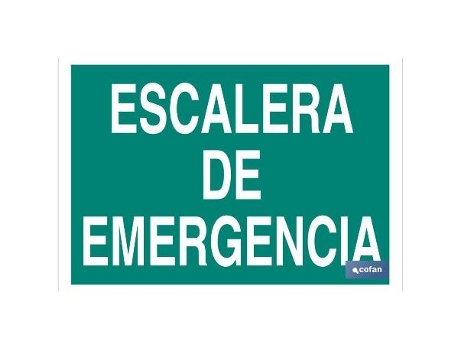 Señal luminiscente 148x105mm escalera de emergencia
