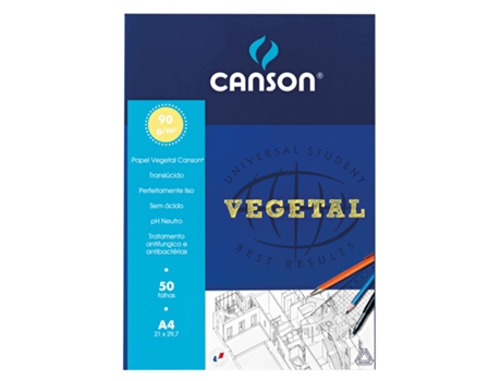 Papel Vegetal CANSON 1834704 (A4 - 50 Hojas)