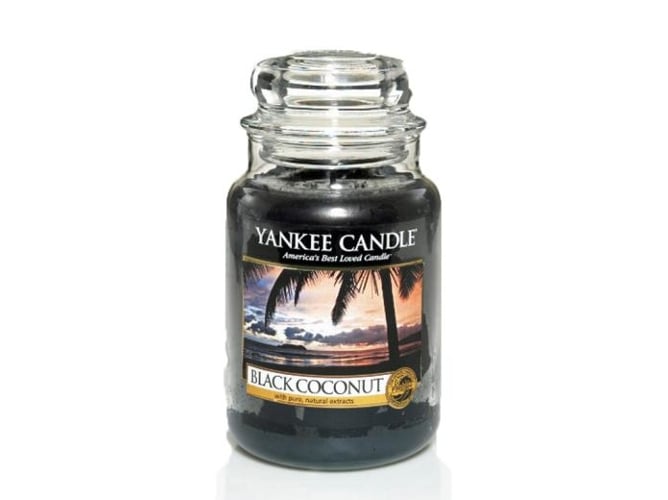 Vela YANKEE CANDLE Large Jar Black Coconut (Negro)