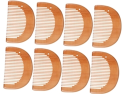 Peine De Madera Portátil Para Mujer, Antiestático, Anticaspa - Set De 8 Piezas, Ligero