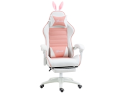 Cadeira Gamer com Lombar, Reclinável, Rosa VISTA SHOP