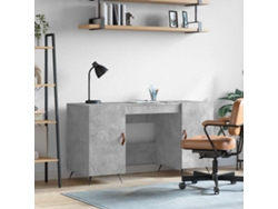 Escritorio | Mesa | Escritorio 140x50x75 cm Derivados de madera Cemento gris