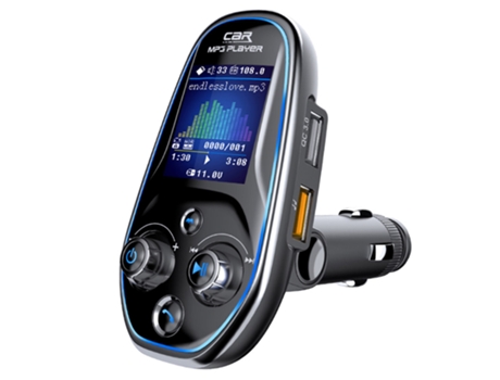 Transmisor FM para automóvil Reproductor de MP3 AUX Receptor de audio QC3.0 Tipo C Carga rápida Cargador USB Manos libres Bluetooth 5.0 Kit para au...