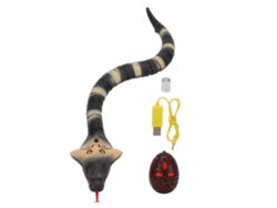 Serpiente teledirigida con lente retráctil y pegamento oscilante, carga USB, juguete realista de reptil eléctrico RC