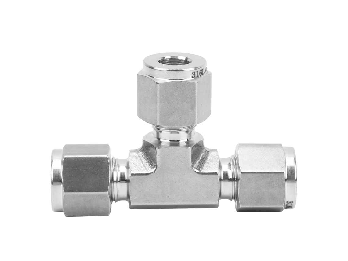2026velora-conector T De Compresión Con Ferrules De Acero Inoxidable 316, Diámetro Igual, Forgeado, Ss‑600‑3ф8