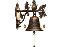 Timbre navideño, timbre de bienvenida estilo casa de campo, decoración festiva para el jardín, timbre navideño estilo Slowmoose