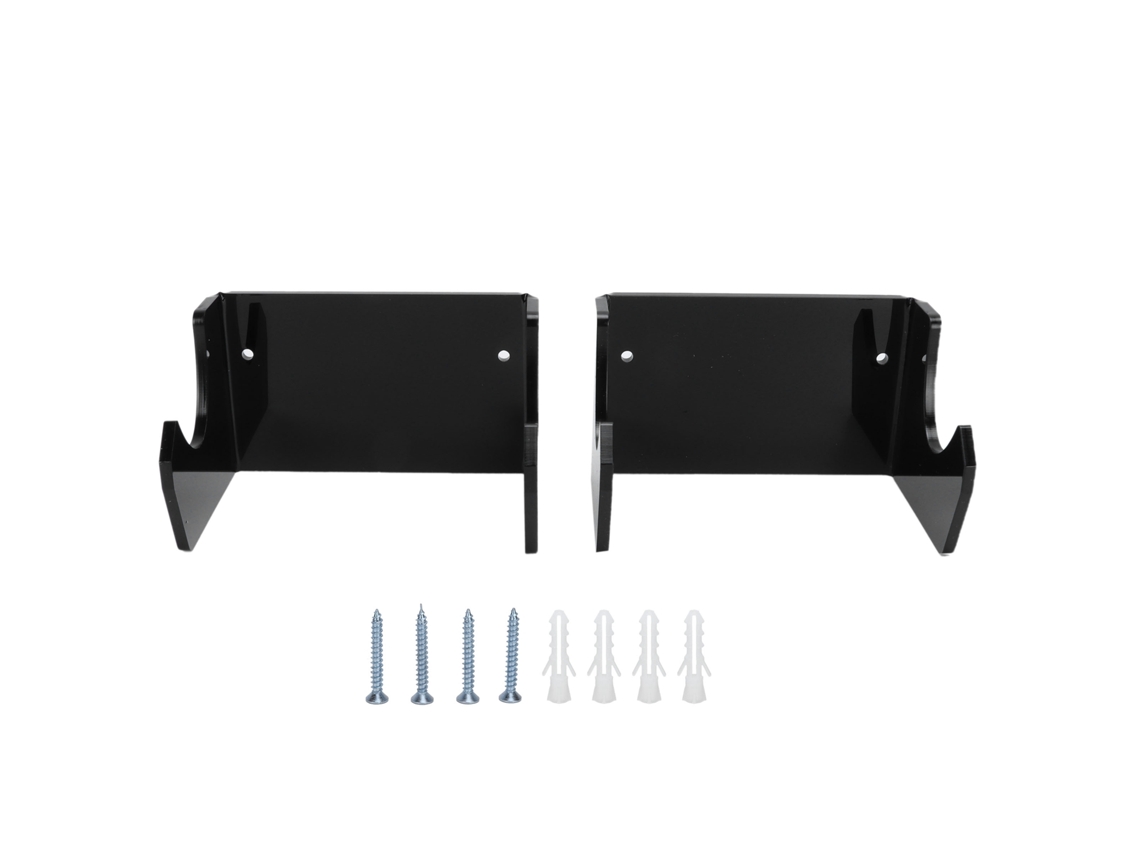 2pcs Suporte De Parede Para Longboard/skateboard Rack De Armazenamento Em Acrílico Preto Para Quarto E Sala De Estar
