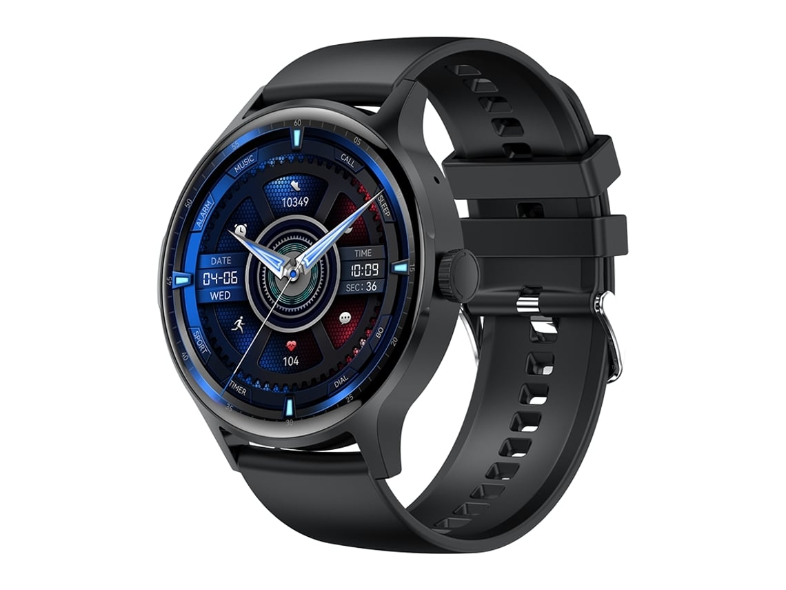 Reloj inteligente con llamadas Bluetooth, monitorización de frecuencia cardíaca y presión arterial, actualizaciones meteorológicas y control de música - Yunzii