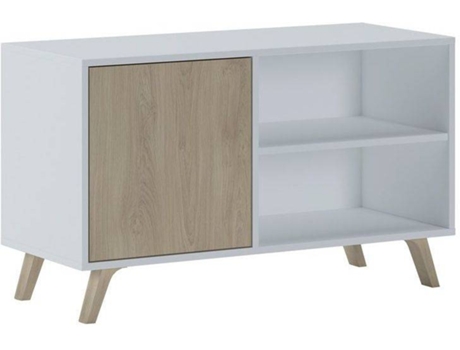Mueble de TV SKRAUT HOME Wind (Blanco - Puccini - Melamina, P.V.C - 92 x 40 x 57 cm)