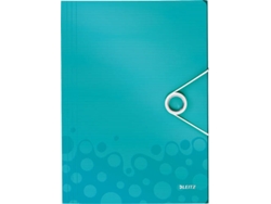Carpeta 3 solapas LEITZ WOW Azul Turquesa (A4 - Capacidad: 150 hojas)