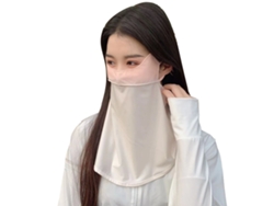 Capucha Para Rostro Y Cuello Con Solapa Protectora Contra El Hielo, Hilo Transpirable Con Protección Uv Para Verano, Color Rosa.