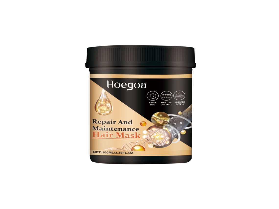La mascarilla capilar nutritiva Hoegoa repara el cabello seco.