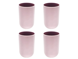 Vaso para cepillo de dientes, soporte multifuncional, vaso reutilizable - Rosa MEOIRUERY