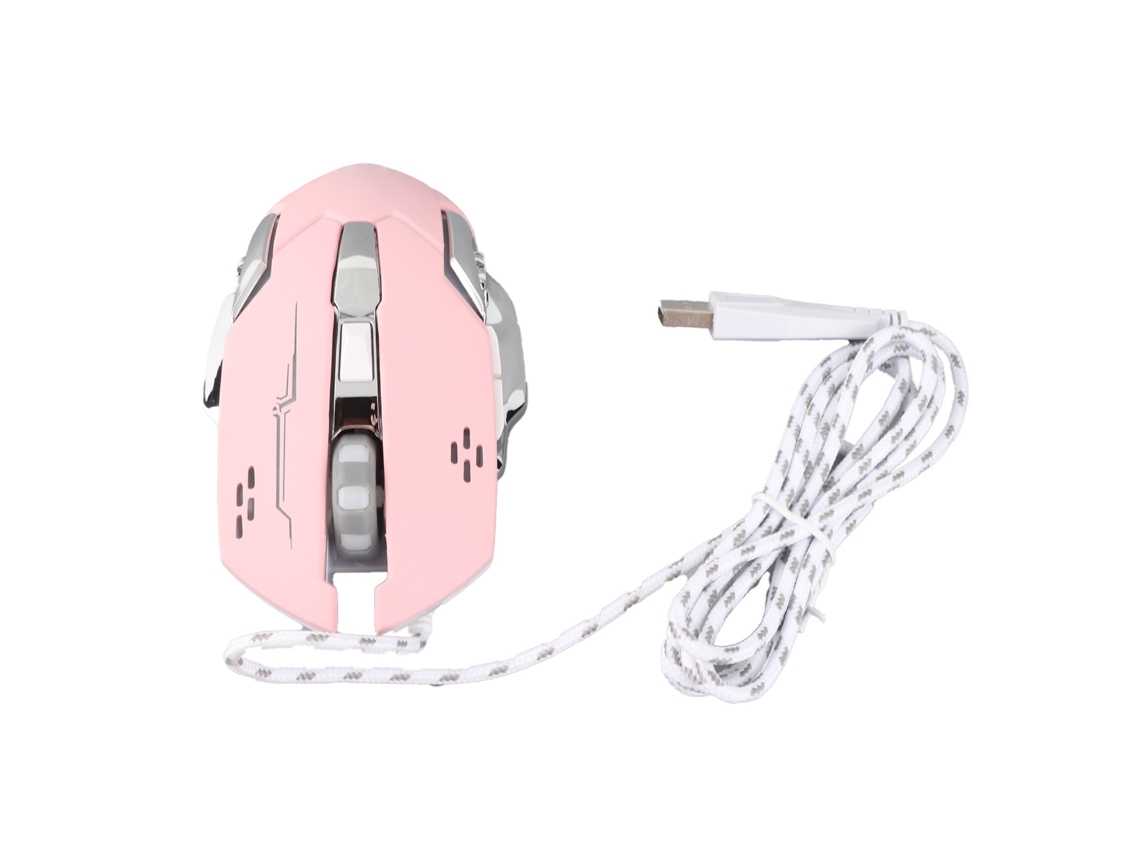 Ratón De Juegos Cableado Con Retroiluminación Rgb, Ajuste De Dpi De 4 Velocidades, Silencioso, Óptico Usb