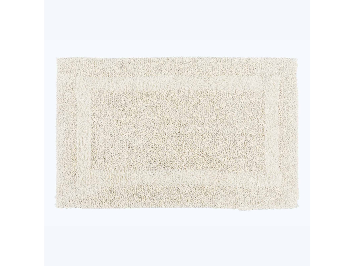 Homescapes Luxury Reversible Cotton Bath Mat - Natural Cream