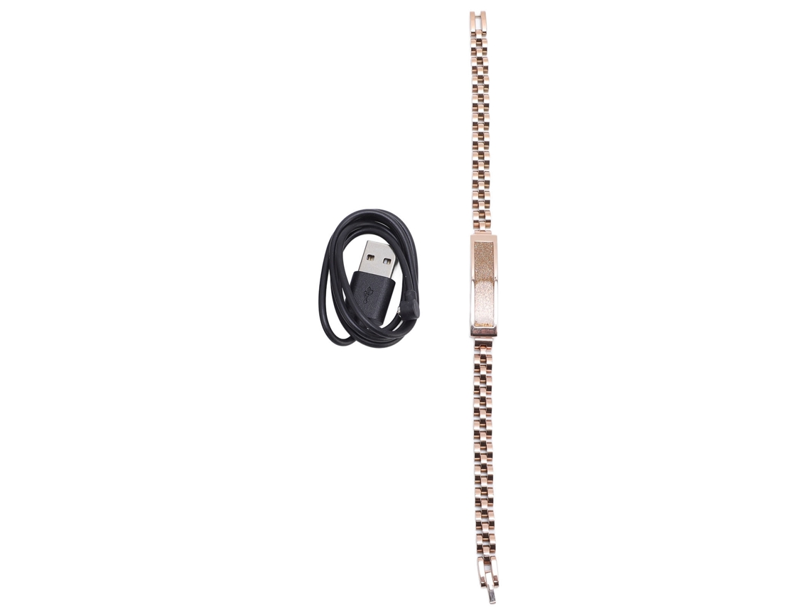 Pulsera inteligente con seguimiento de actividad física, dorada, IP68 y Bluetooth