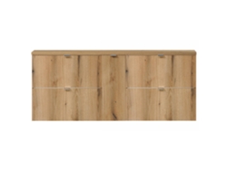 Mueble bajo lavabo Newport mural con 4 cajones y puerta 140x60x40 cm MDF - Roble