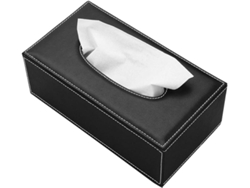 Caja De Tecido De Cuero - Almacenamiento Doméstico - Blanco