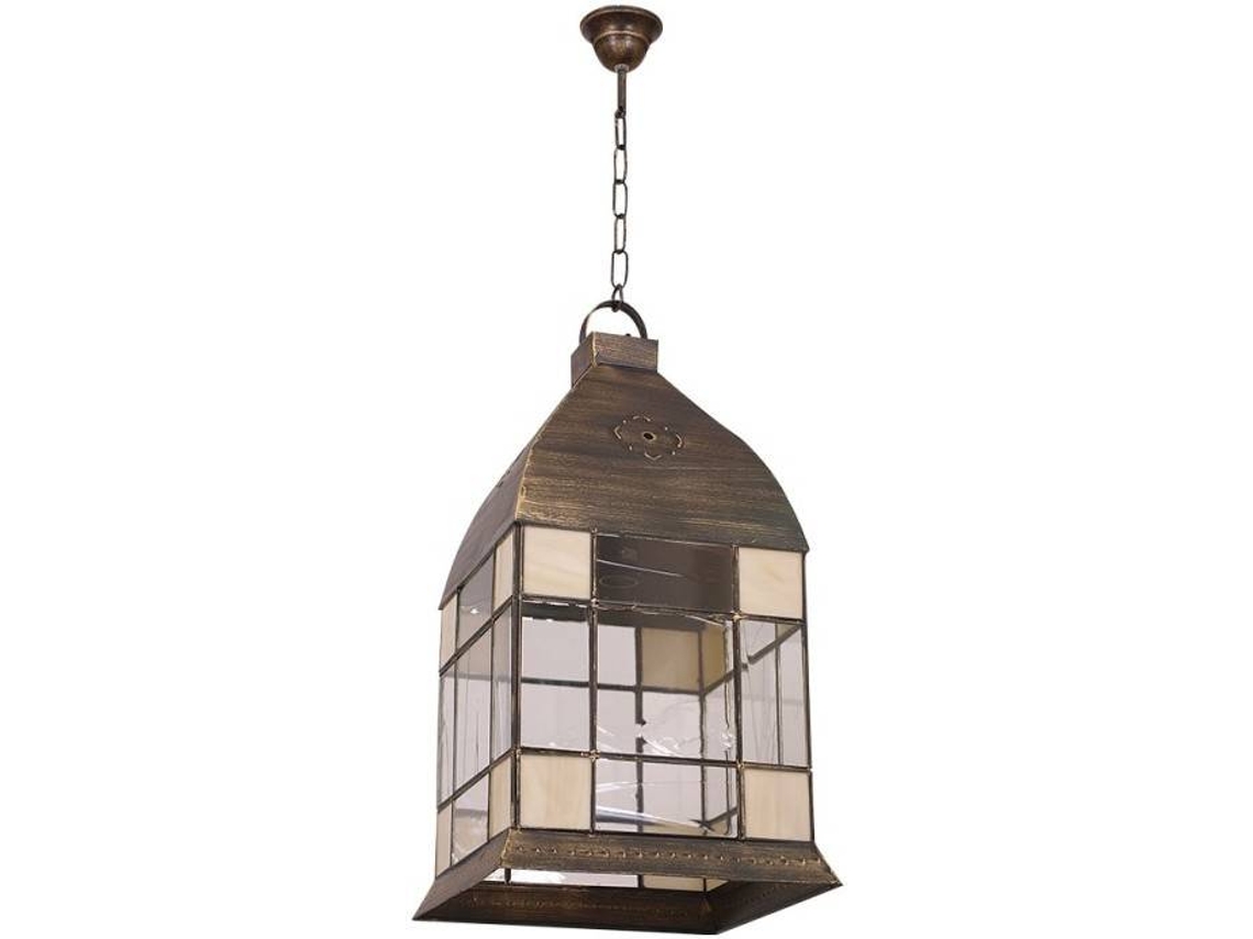 Lámpara de Techo FABRILAMP Mudejar (Beis - Vidrio, Metal - 110x32 cm)