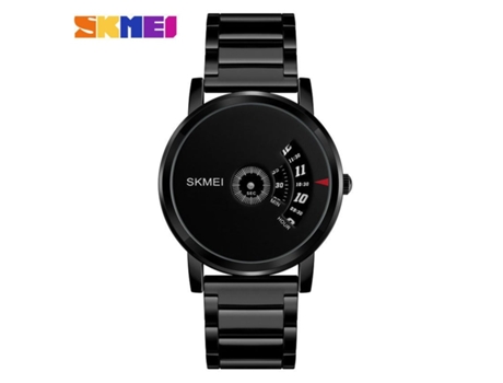 Relojes de pulsera para hombre Relojes de cuarzo de acero inoxidable impermeables para hombre Superficie negra VEANXIN