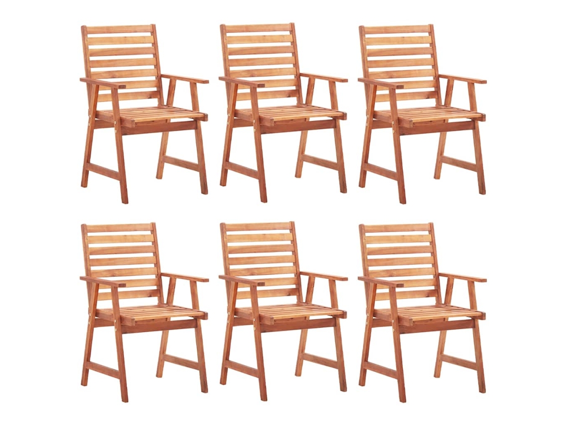 Maison Exclusive - Sillas Comedor De Jardín Y Cojines 6 Uds Madera Maciza Acacia