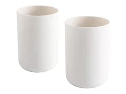 Soporte De Plástico Para Cepillos De Dientes De 300 Ml, Soporte Para Cepillos De Dientes De Baño, Taza, Blanco (2 Unidades)