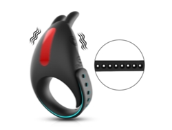 Vibrador De Anillo De Pene Ajustable Con 7 Modos De Vibracin Para Hombres (negro) Yizhood