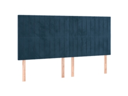 Maison Exclusive - Cabecero De Cama Azul Oscuro 160x5x118/128 Cm Terciopelo
