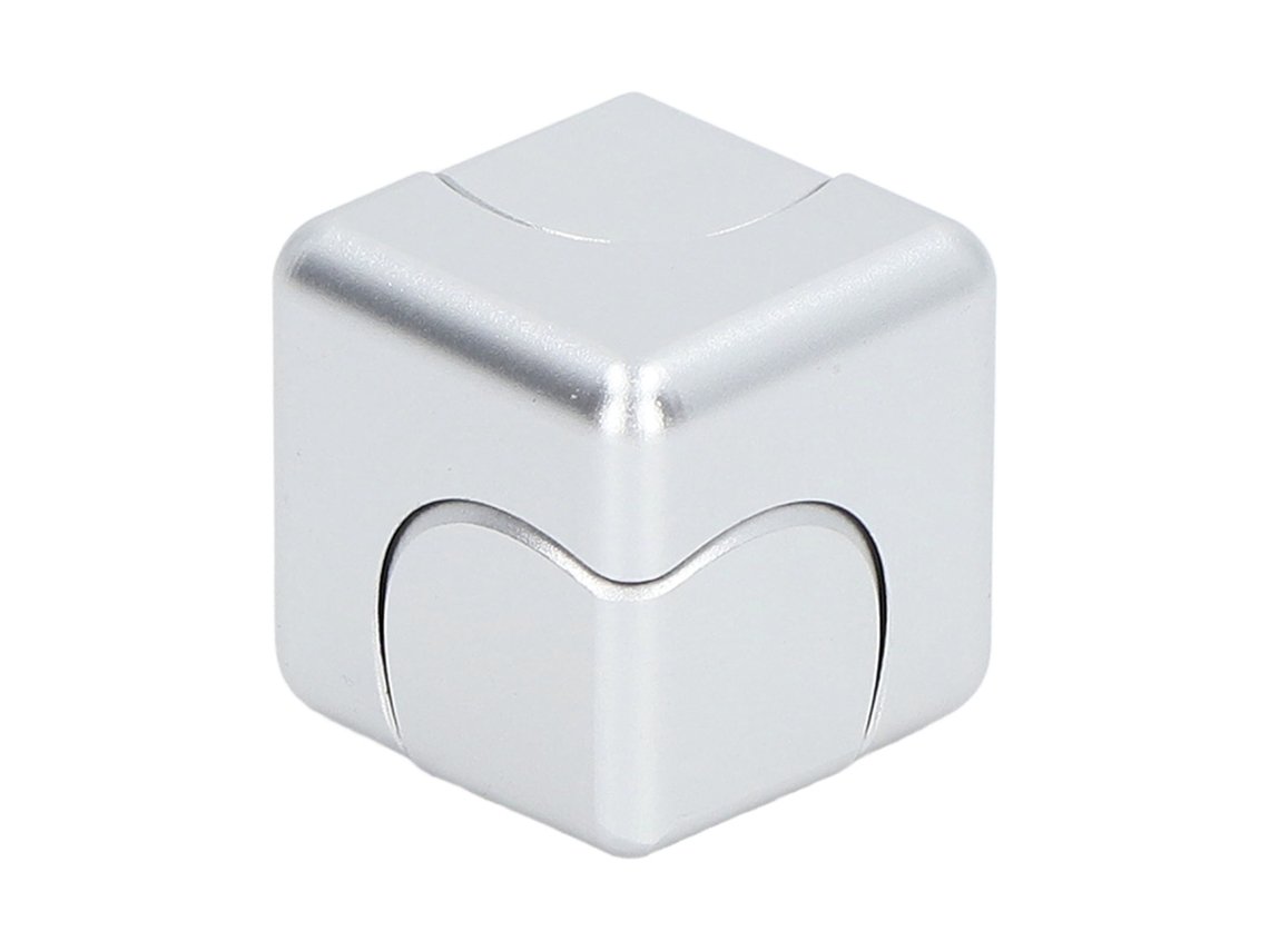 Ats-juguete De Dedo Anti-estrés De Aleación De Aluminio Para Add/adhd, Portable Rotativo Para Aliviar Ansiedad, Plata