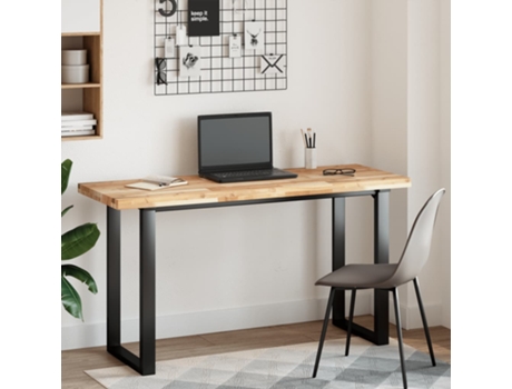 vidaXL Tablero escritorio madera maciza acacia sin tratar 140x50x4 cm