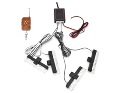 2026-luz De Emergencia Led Rojo Azul Luces Stroboscópicas 4x4 Sincronizadas Con Control Remoto 12v
