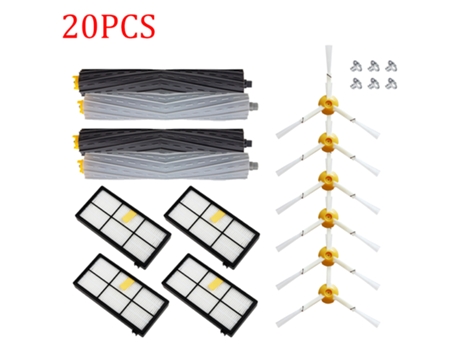 Kit de filtros/cepillos Hepa de 20 piezas para Irobot Roomba 800 900 Series 860 870 880 890 960 980 990 piezas de aspiradora