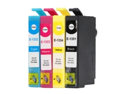 4 Cartuchos De Tinta Negra, Cian, Magenta Y Amarilla Para Stylus T1351, T1332, T1333 Y T1334.